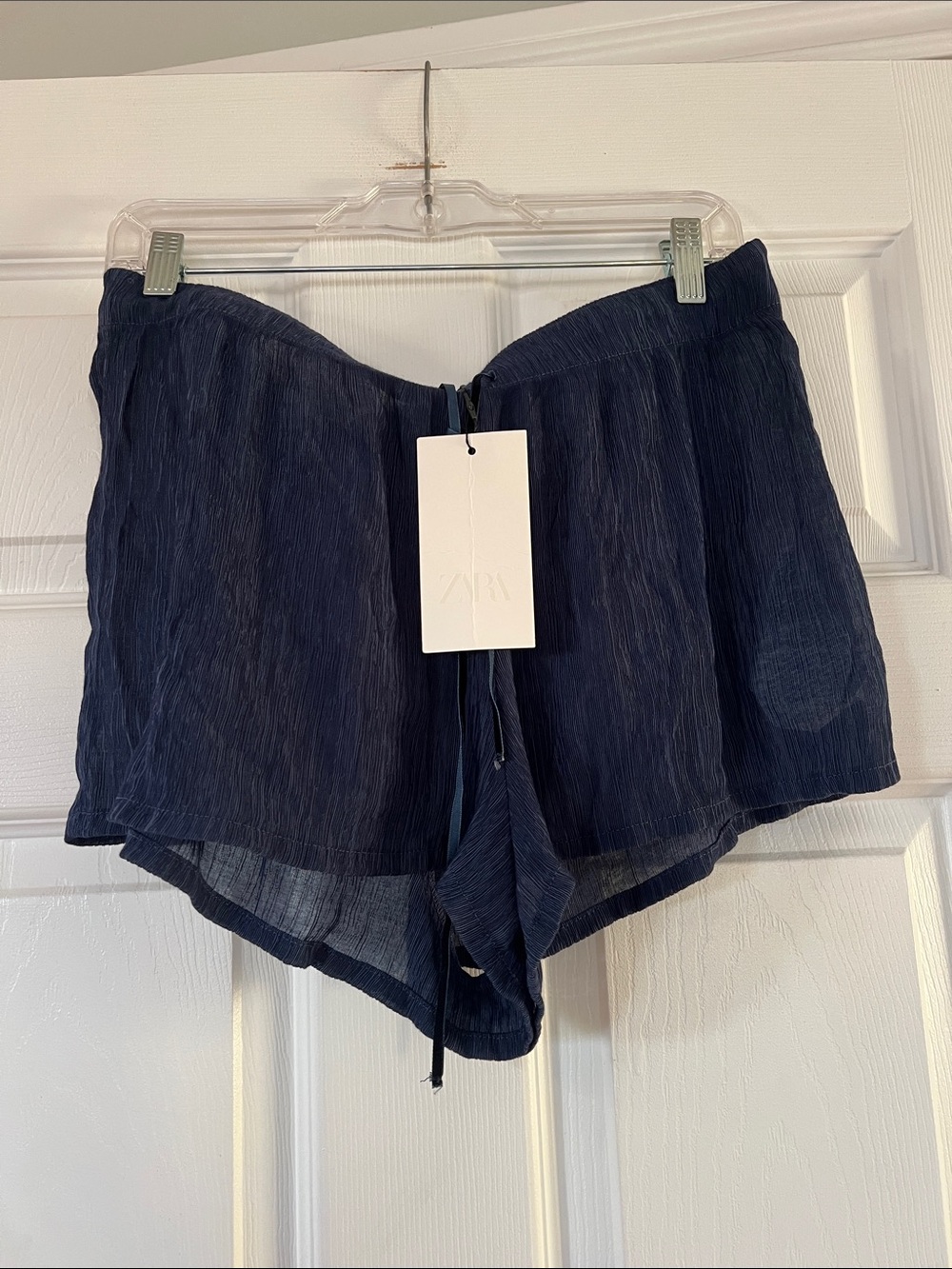 Zara Navy Blue Lightweight Shorts